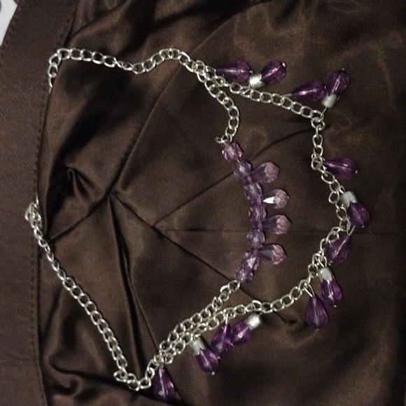 NWT Old Navy Brown Satin Clutch and Goodies - Picture 7 of 15